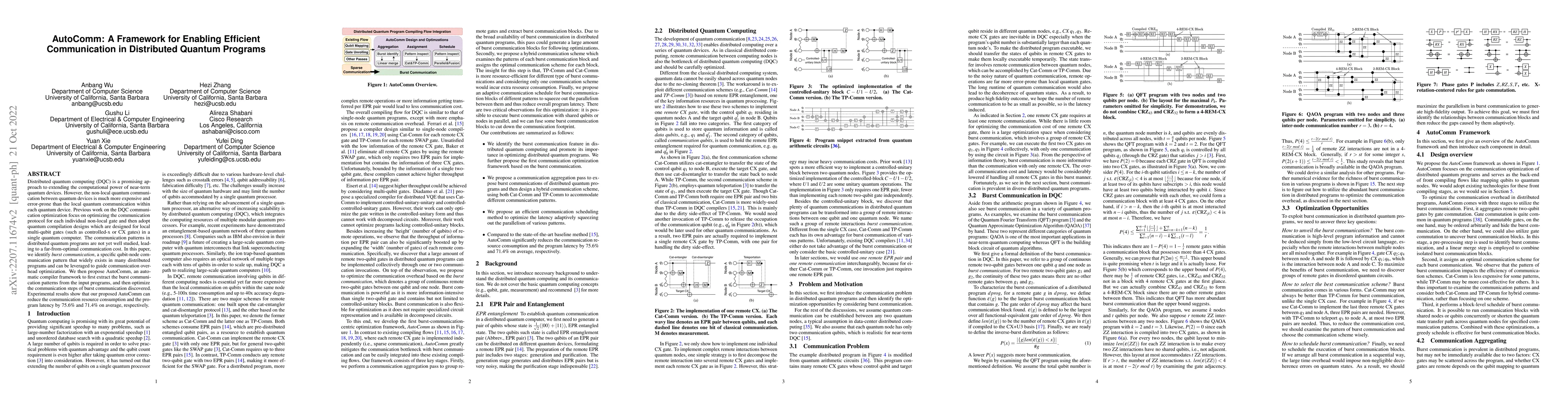 Thumbnail for AutoComm: A Framework for Enabling Efficient Communication in
  Distributed Quantum Programs