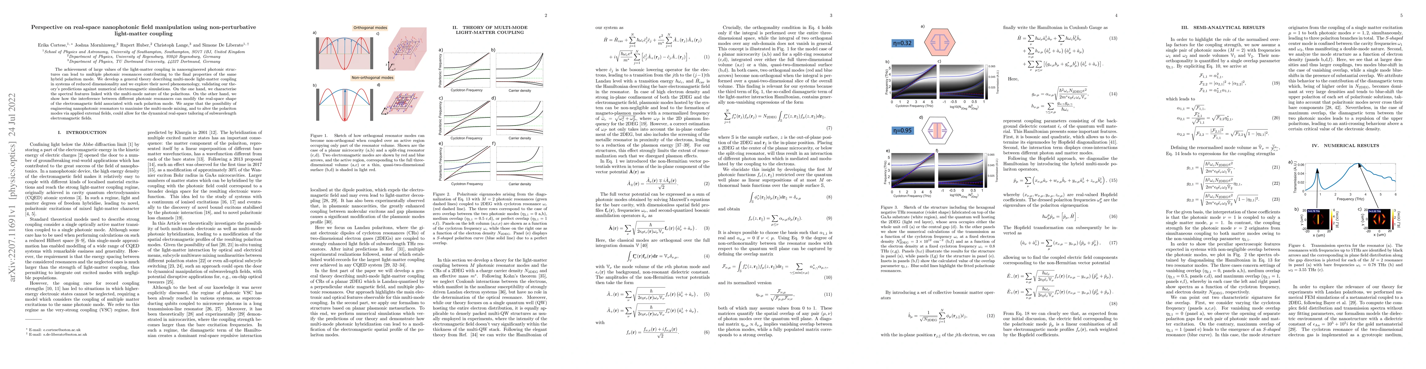 Thumbnail for Perspective on real-space nanophotonic field manipulation using
  non-perturbative light-matter coupling
