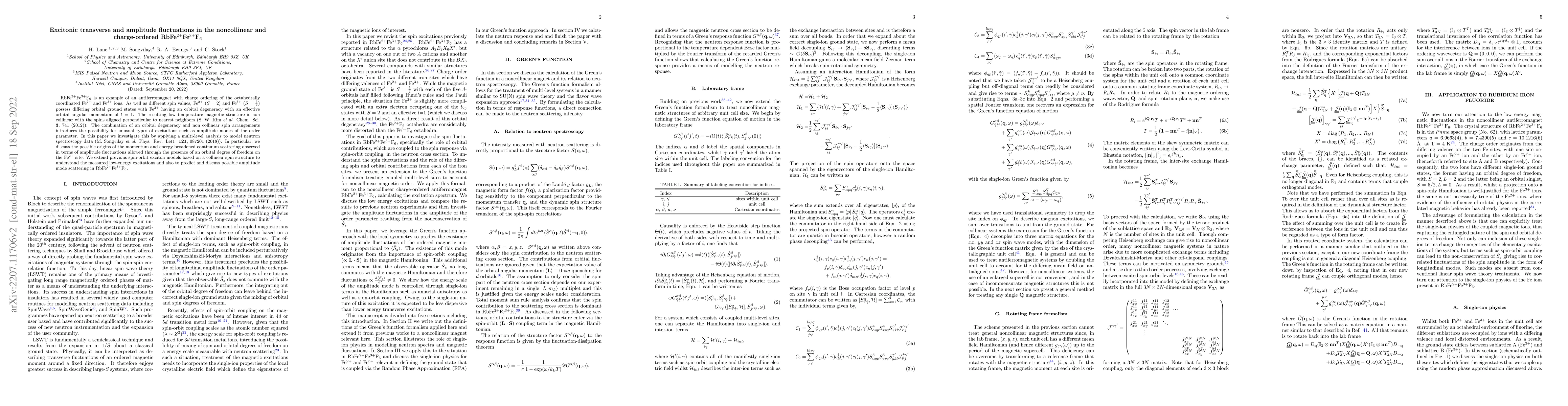 Thumbnail for Excitonic transverse and amplitude fluctuations in the noncollinear and
  charge-ordered RbFe$^{2+}$Fe$^{3+}$F$_{6}$