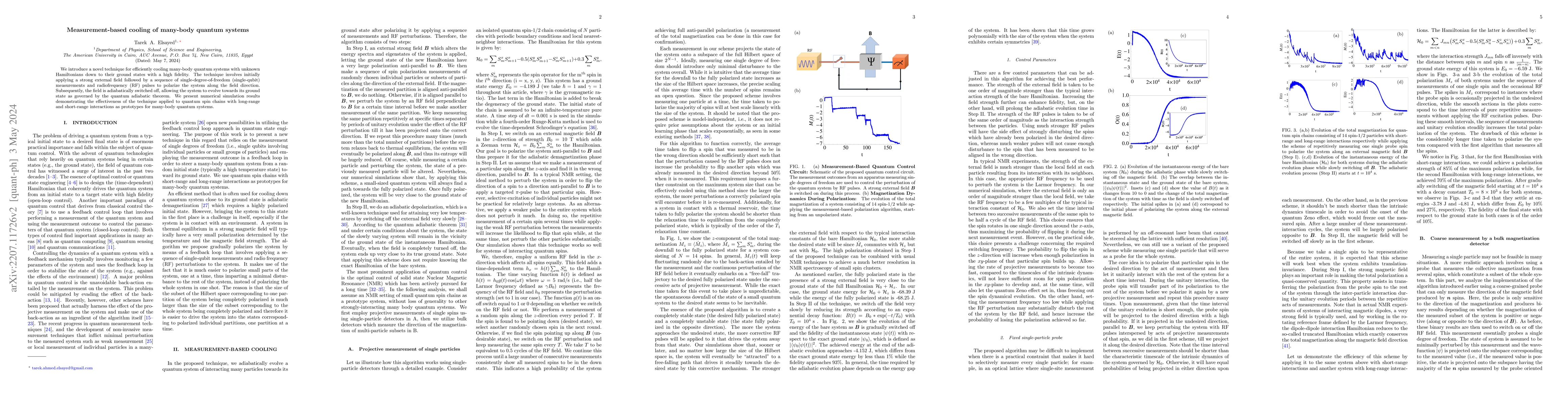Thumbnail for Measurement-based cooling of many-body quantum systems