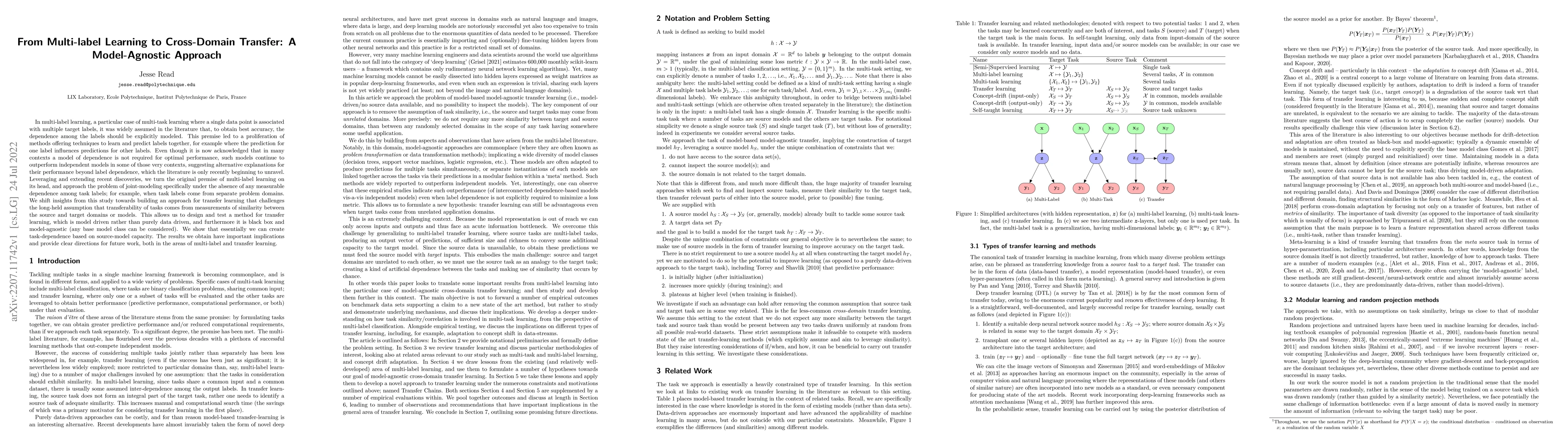 Thumbnail for From Multi-label Learning to Cross-Domain Transfer: A Model-Agnostic
  Approach