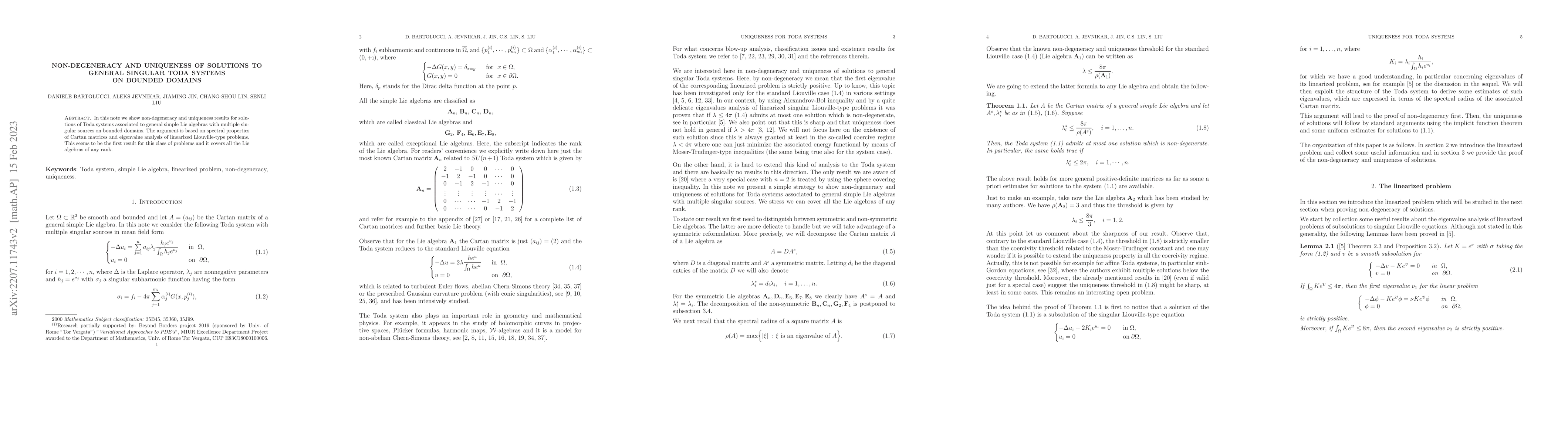 Thumbnail for Non-degeneracy and uniqueness of solutions to general singular Toda
  systems on bounded domains