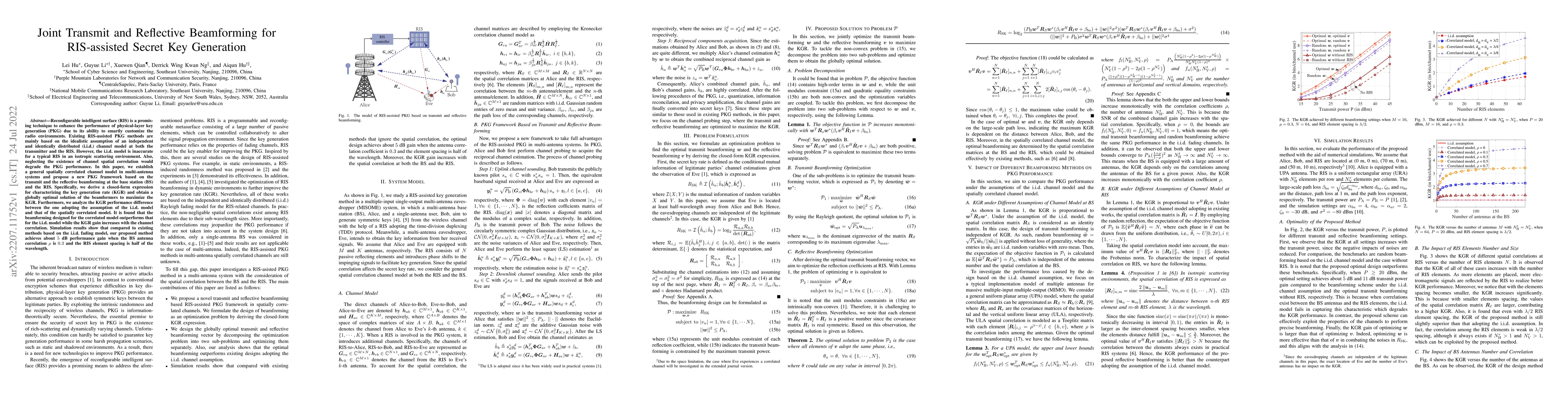 Thumbnail for Joint Transmit and Reflective Beamforming for RIS-assisted Secret Key
  Generation
