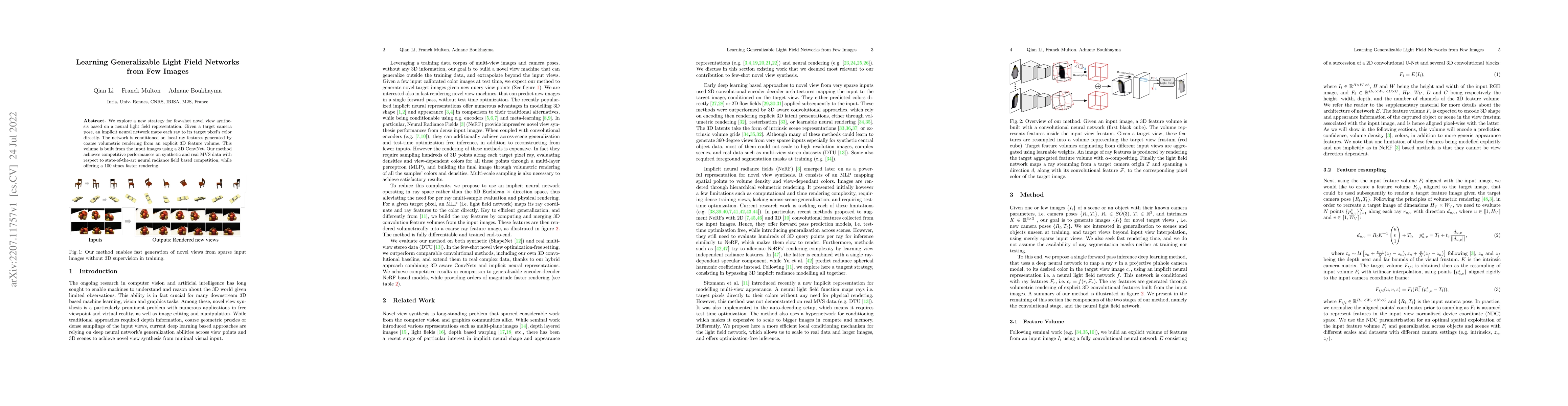 Thumbnail for Learning Generalizable Light Field Networks from Few Images