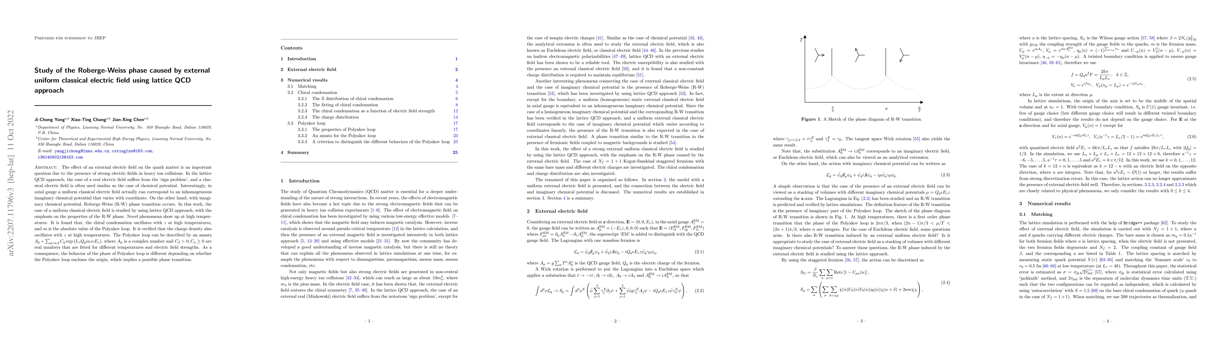 Thumbnail for Study of the Roberge-Weiss phase caused by external uniform classical
  electric field using lattice QCD approach