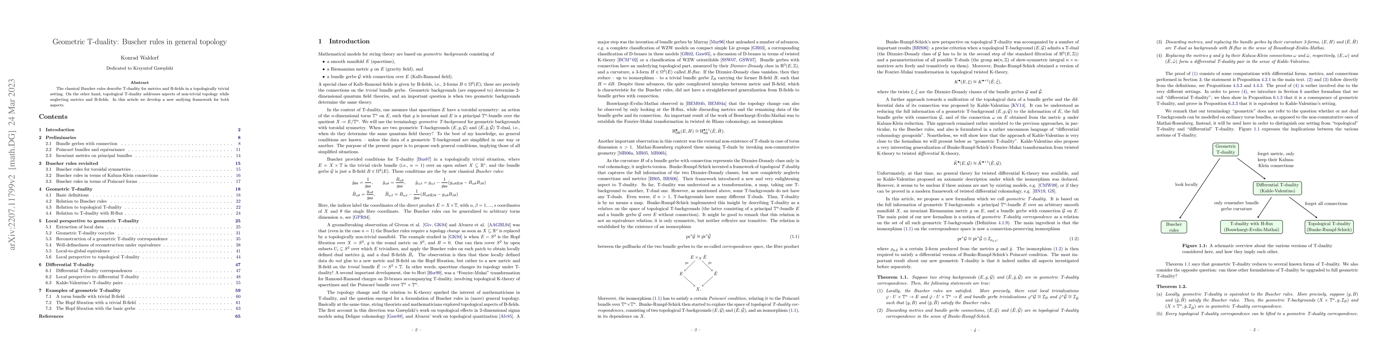Thumbnail for Geometric T-duality: Buscher rules in general topology