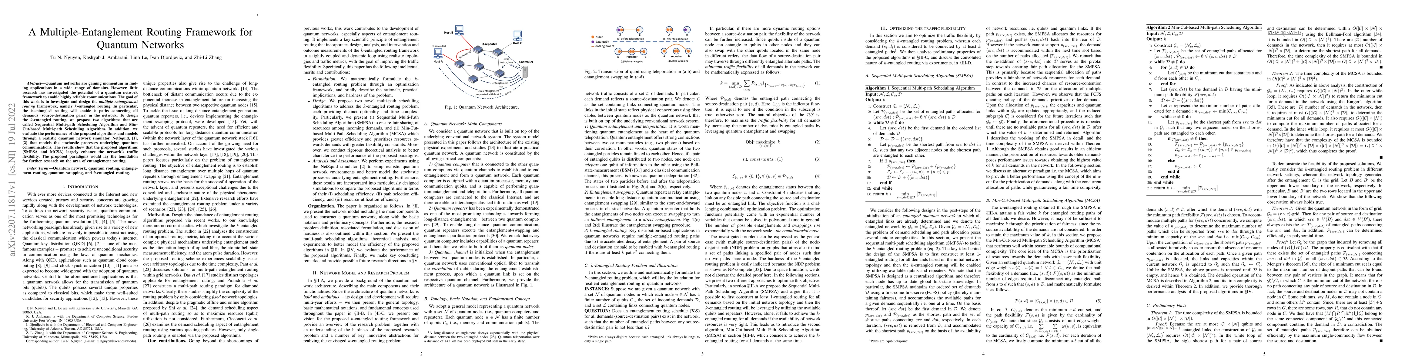 Thumbnail for A Multiple-Entanglement Routing Framework for Quantum Networks