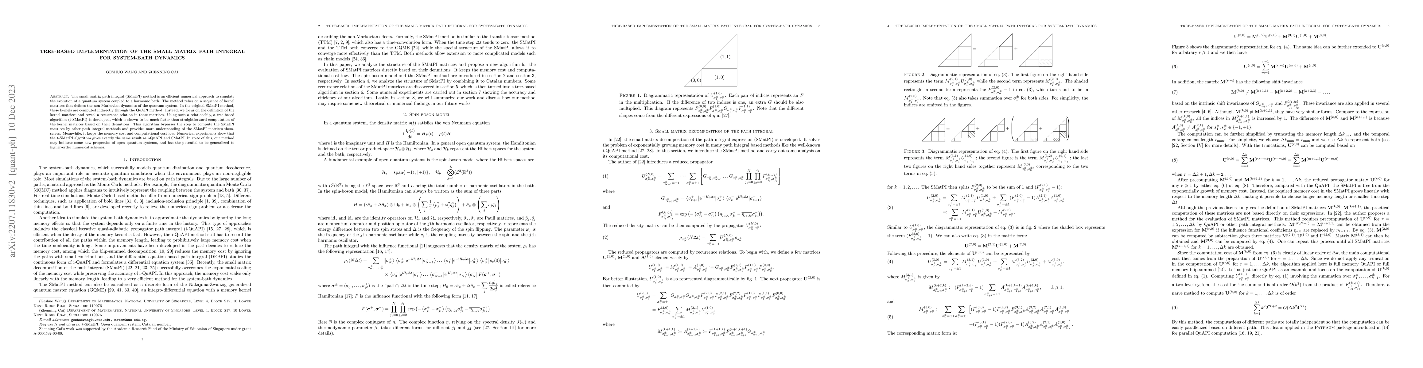 Thumbnail for Tree-based Implementation of the Small Matrix Path Integral for
  System-Bath Dynamics