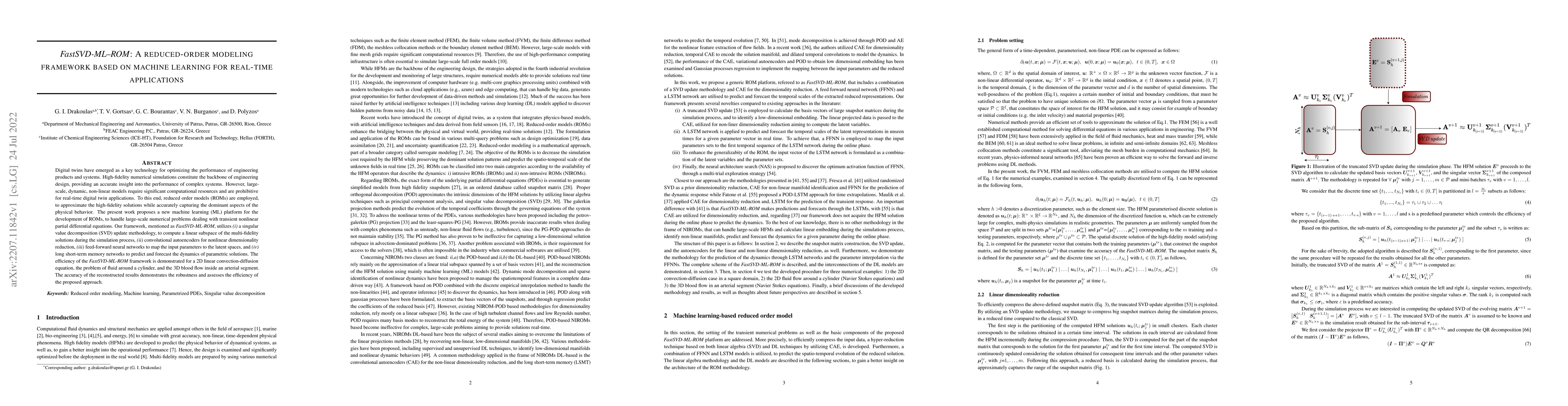 Thumbnail for $\textit{FastSVD-ML-ROM}$: A Reduced-Order Modeling Framework based on
  Machine Learning for Real-Time Applications