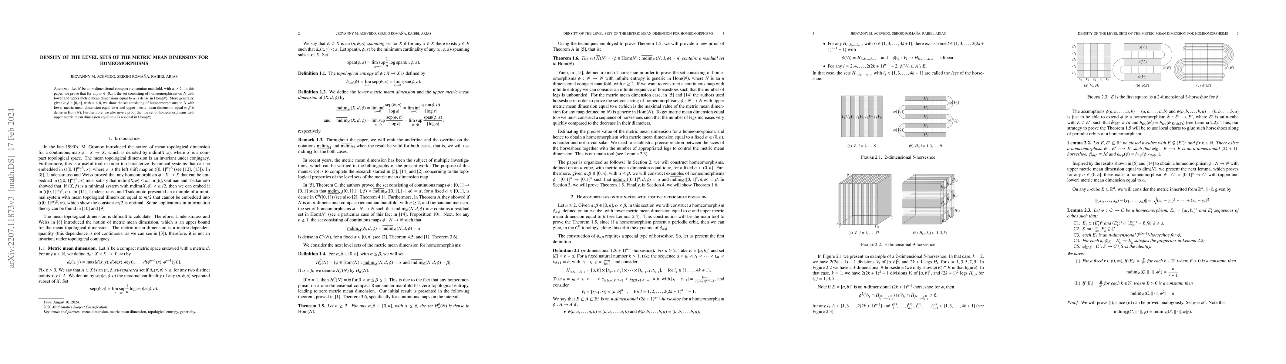 Thumbnail for Density of the level sets of the metric mean dimension for
  homeomorphisms