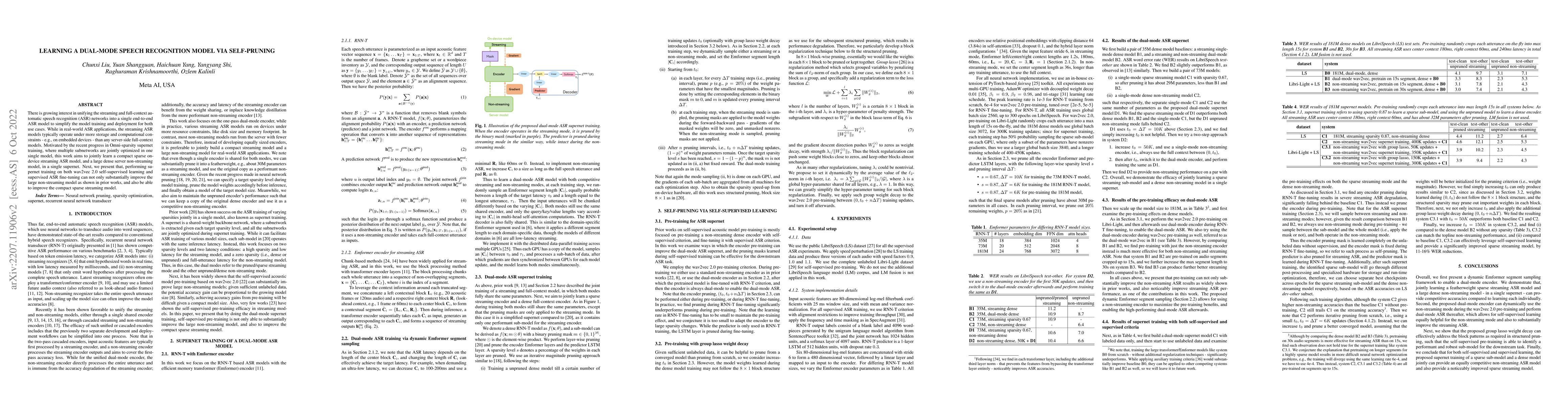 Thumbnail for Learning a Dual-Mode Speech Recognition Model via Self-Pruning