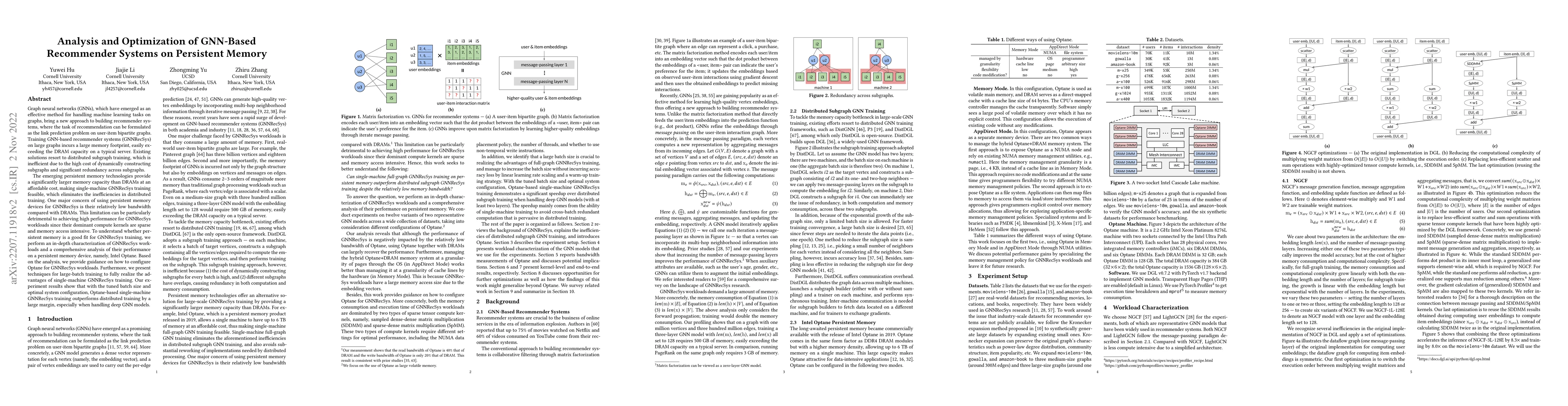 Thumbnail for Analysis and Optimization of GNN-Based Recommender Systems on Persistent
  Memory