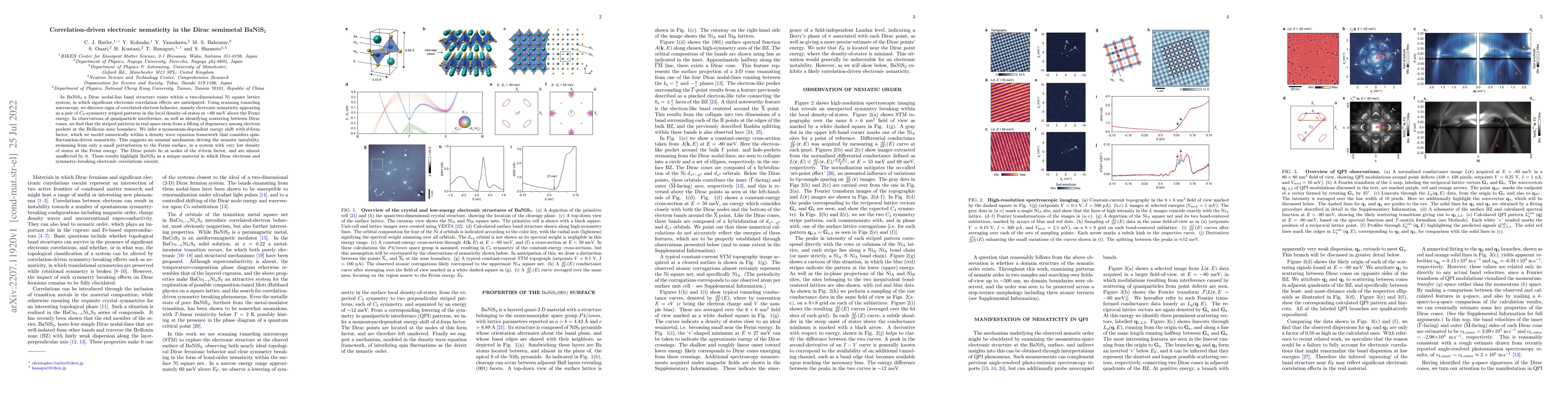 Thumbnail for Correlation-driven electronic nematicity in the Dirac semimetal BaNiS2
