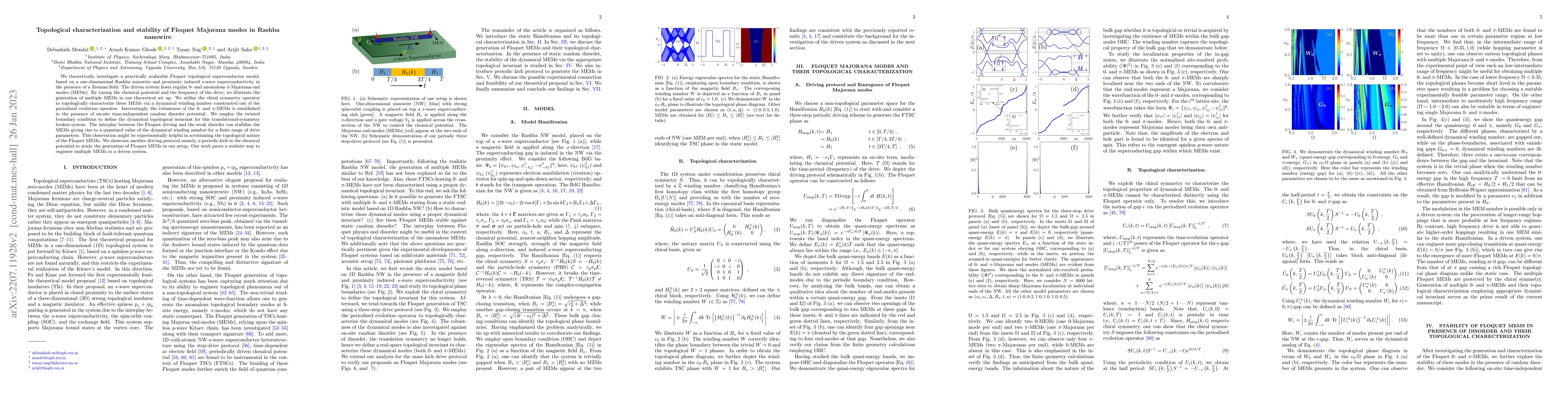 Thumbnail for Topological characterization and stability of Floquet Majorana modes in
  Rashba nanowire