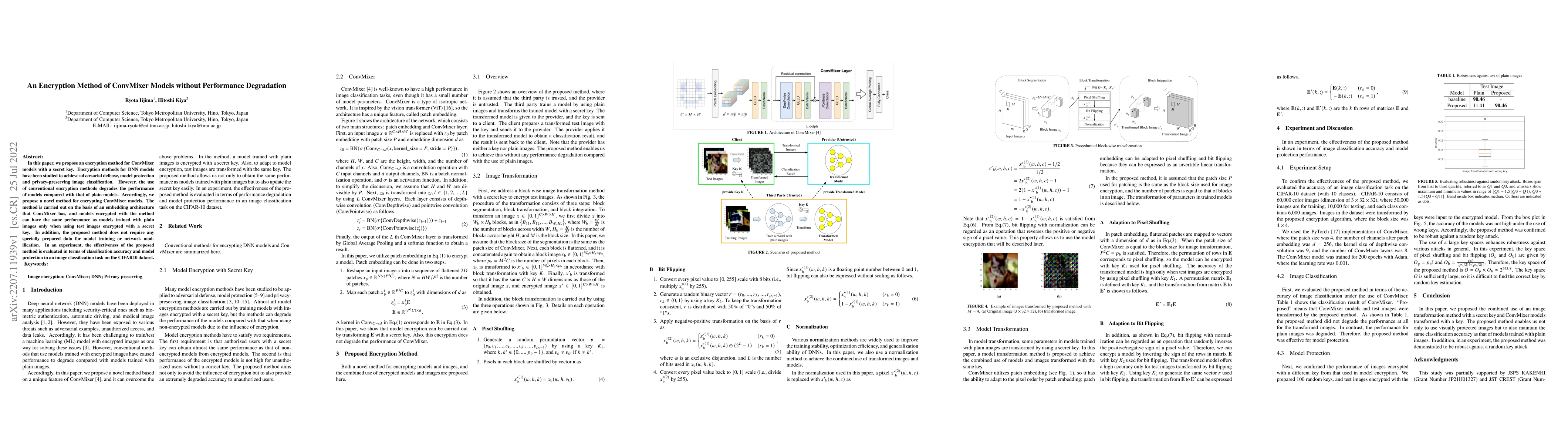 Thumbnail for An Encryption Method of ConvMixer Models without Performance Degradation
