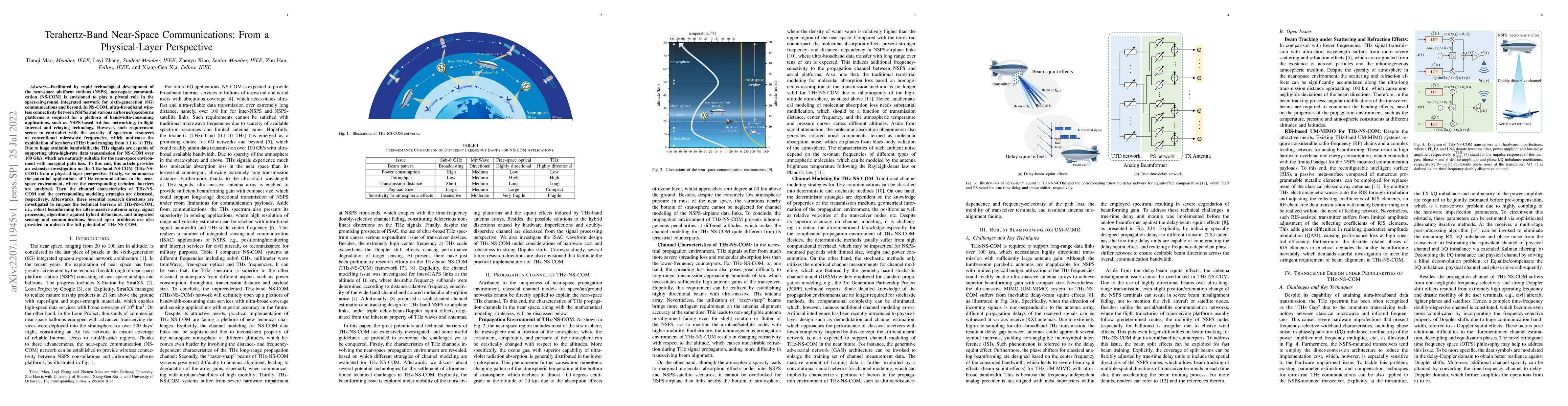 Thumbnail for Terahertz-Band Near-Space Communications: From a Physical-Layer
  Perspective