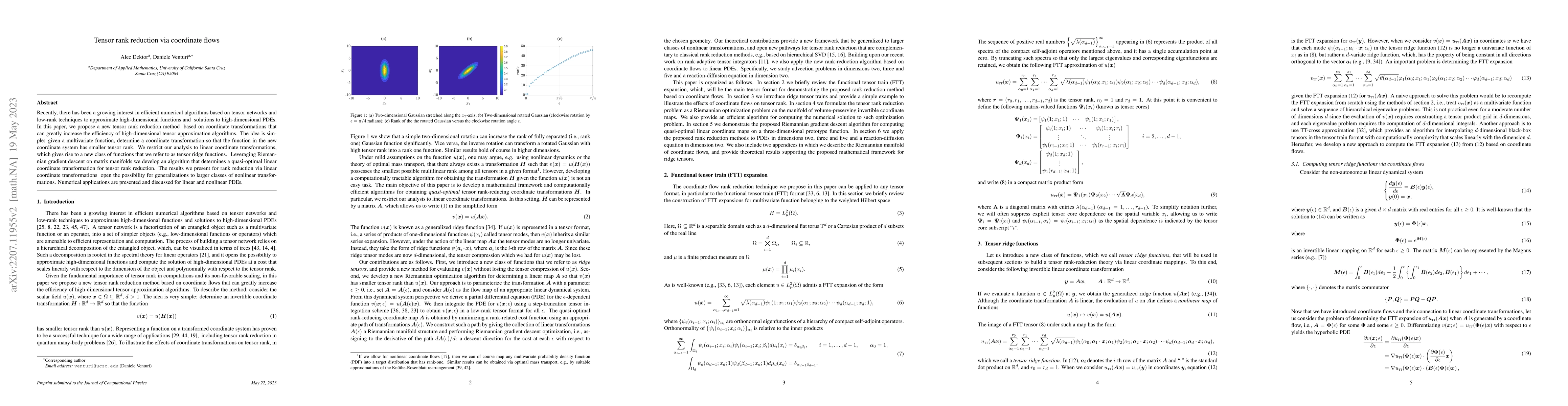 Thumbnail for Tensor rank reduction via coordinate flows