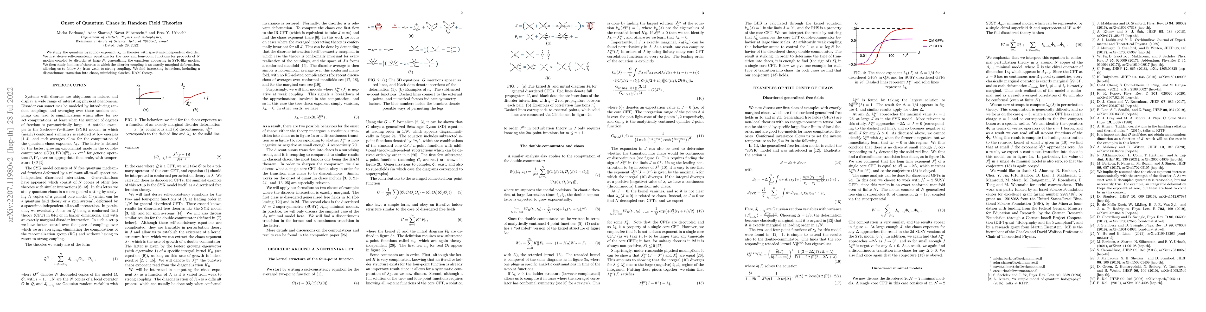 Thumbnail for Onset of Quantum Chaos in Random Field Theories