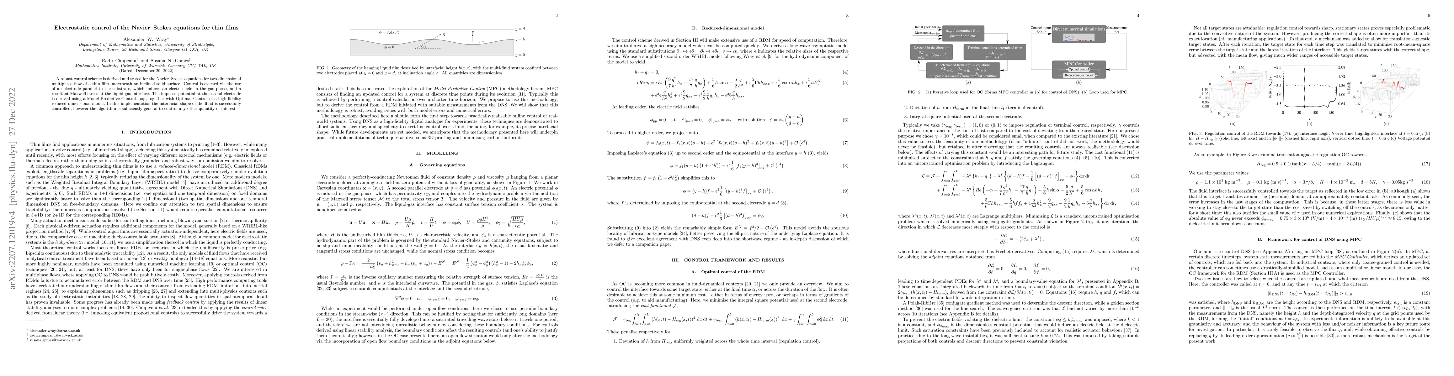 Thumbnail for Electrostatic control of the Navier-Stokes equations for thin films
