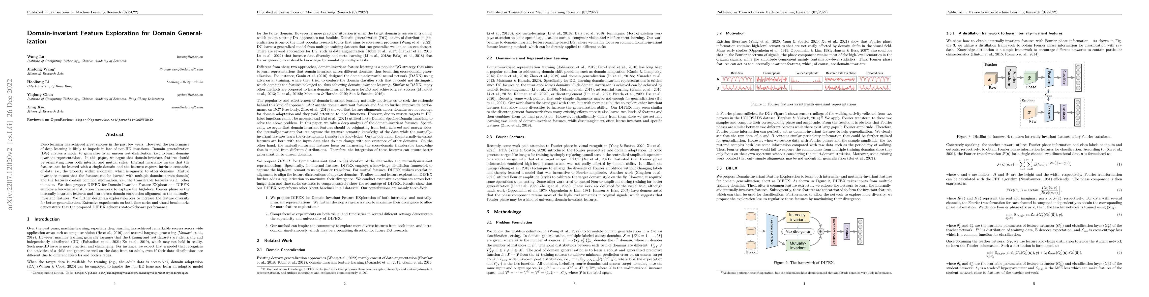 Thumbnail for Domain-invariant Feature Exploration for Domain Generalization