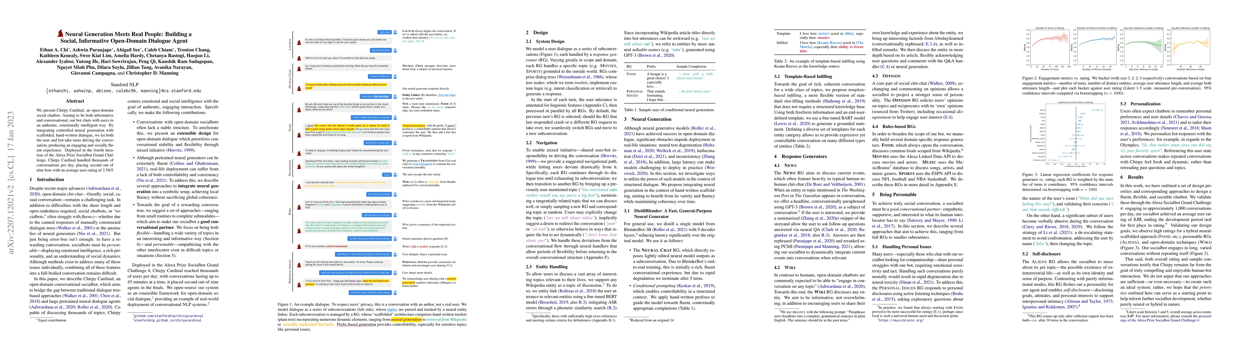 Thumbnail for Neural Generation Meets Real People: Building a Social, Informative
  Open-Domain Dialogue Agent