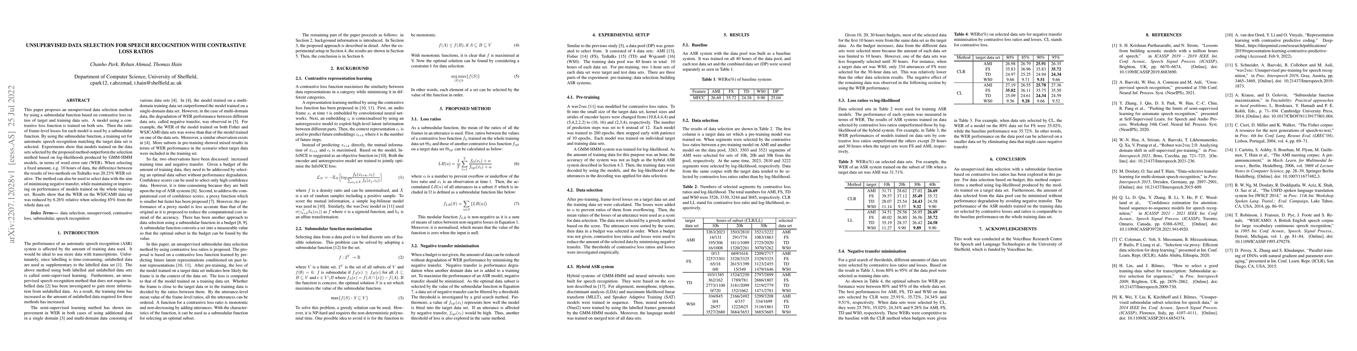 Thumbnail for Unsupervised data selection for Speech Recognition with contrastive loss
  ratios