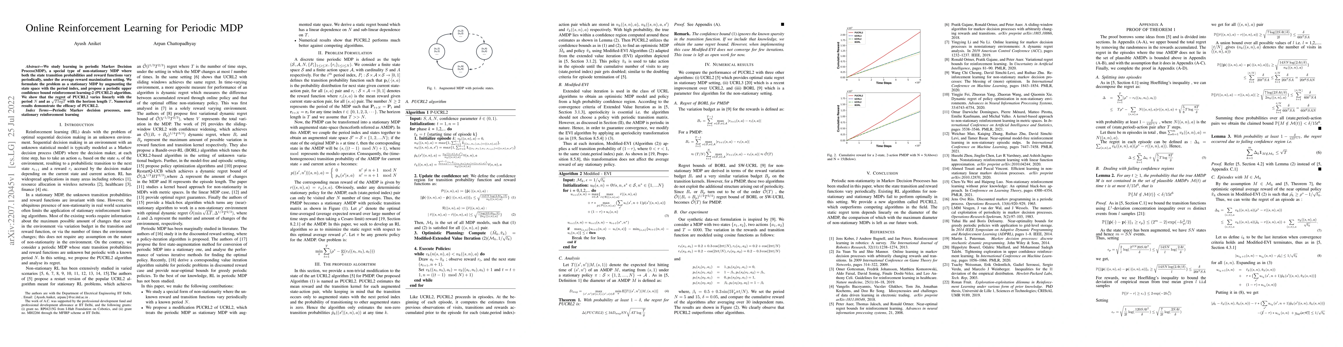 Thumbnail for Online Reinforcement Learning for Periodic MDP