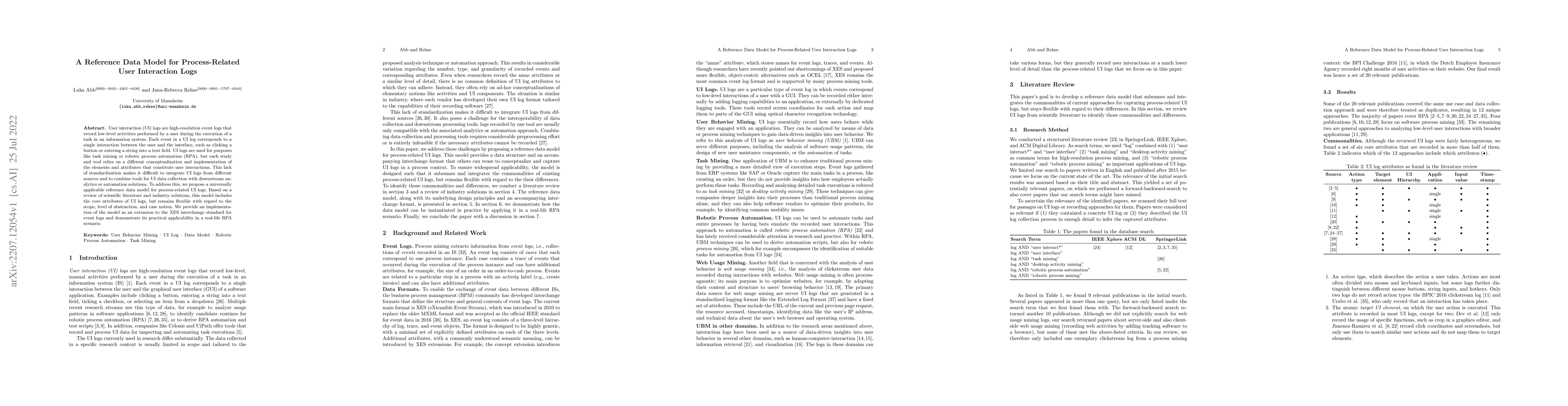 Thumbnail for A Reference Data Model for Process-Related User Interaction Logs