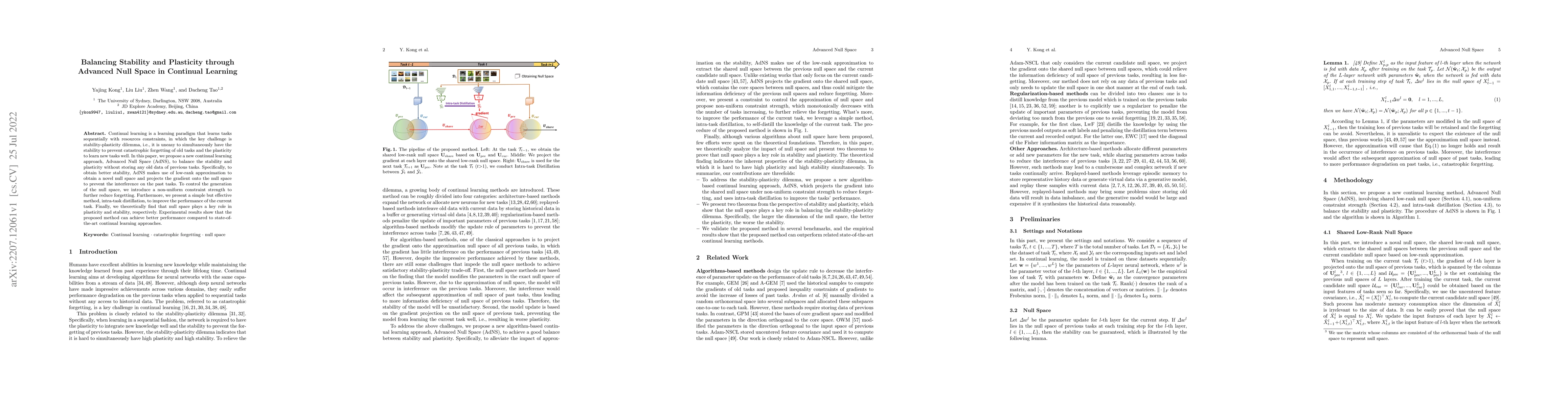 Thumbnail for Balancing Stability and Plasticity through Advanced Null Space in
  Continual Learning