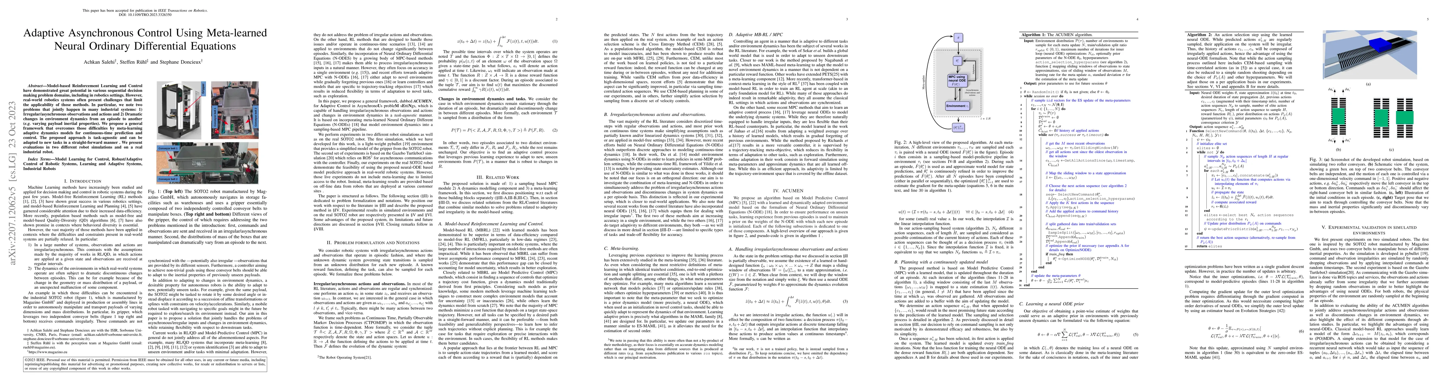 Thumbnail for Adaptive Asynchronous Control Using Meta-learned Neural Ordinary
  Differential Equations