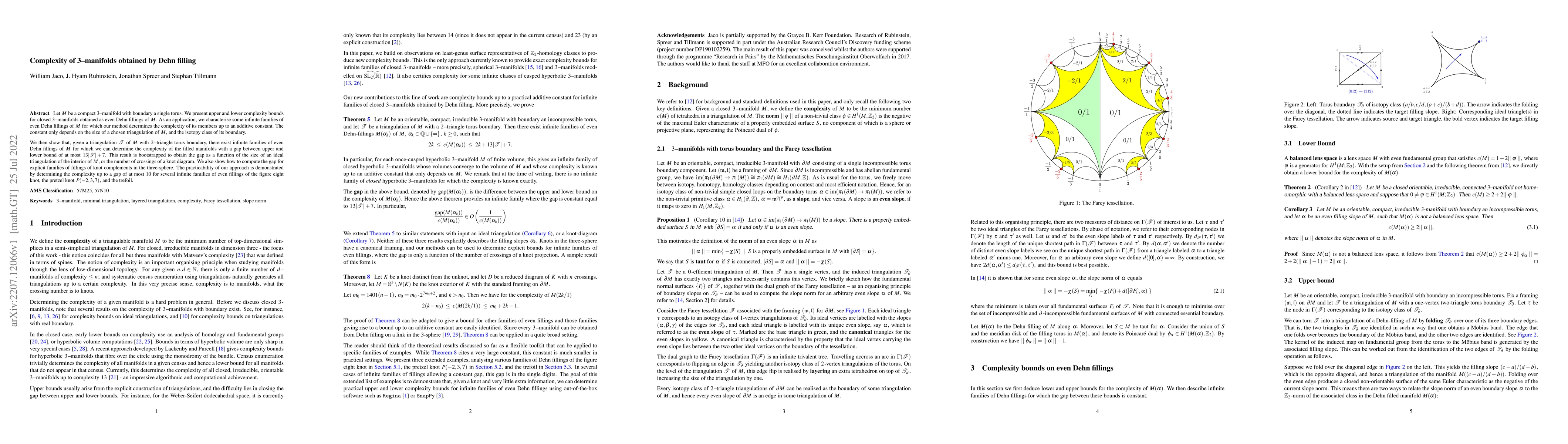 Thumbnail for Complexity of 3-manifolds obtained by Dehn filling