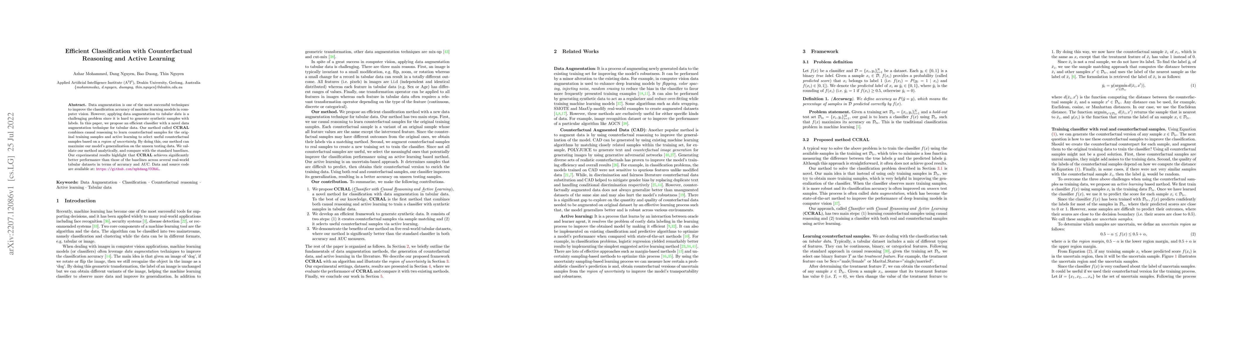 Thumbnail for Efficient Classification with Counterfactual Reasoning and Active
  Learning