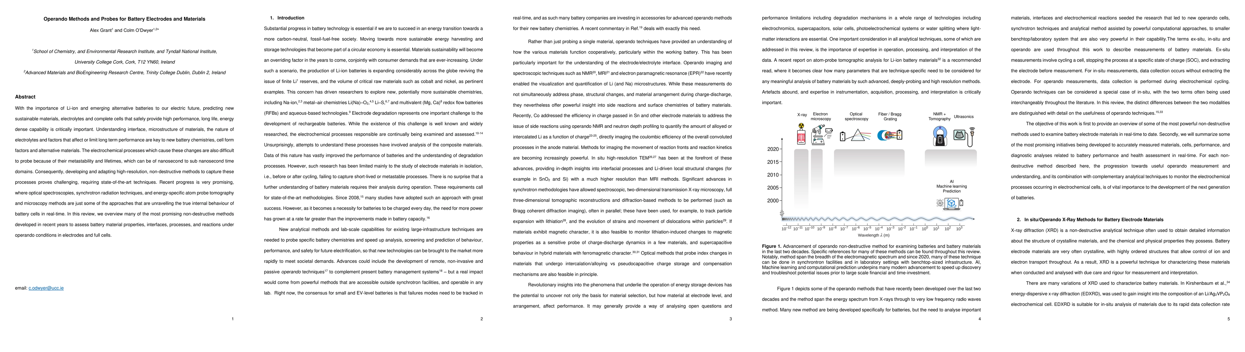 Thumbnail for Operando Methods and Probes for Battery Electrodes and Materials