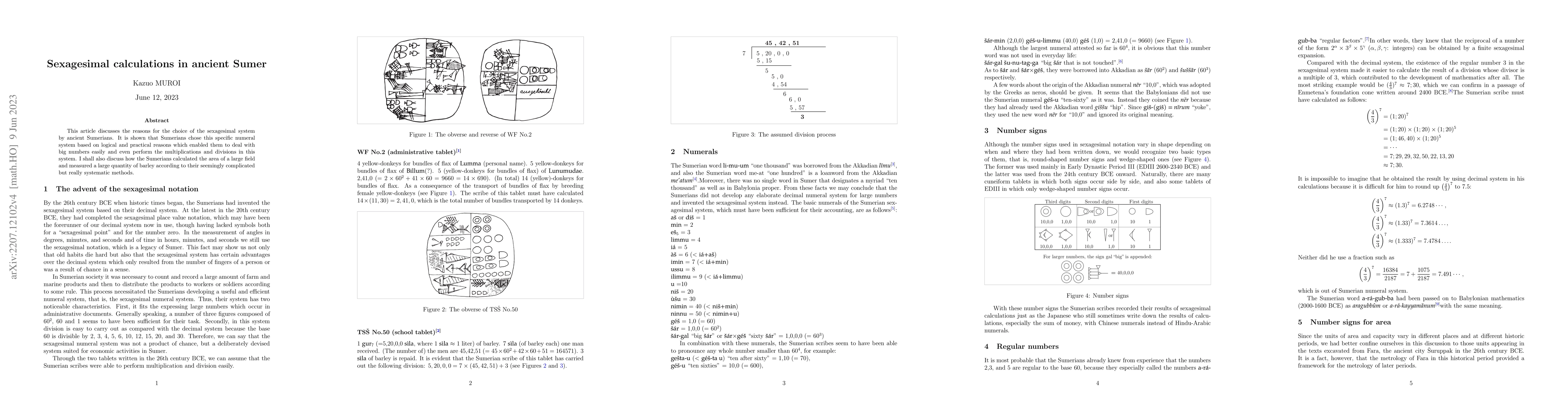Thumbnail for Sexagesimal Calculations in Ancient Sumer