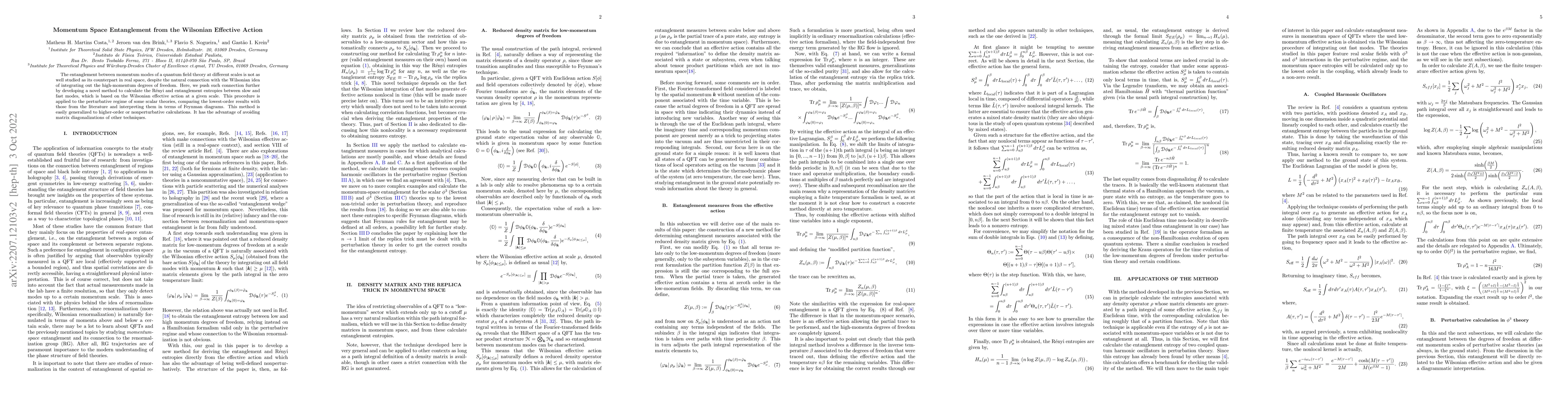 Thumbnail for Momentum Space Entanglement from the Wilsonian Effective Action