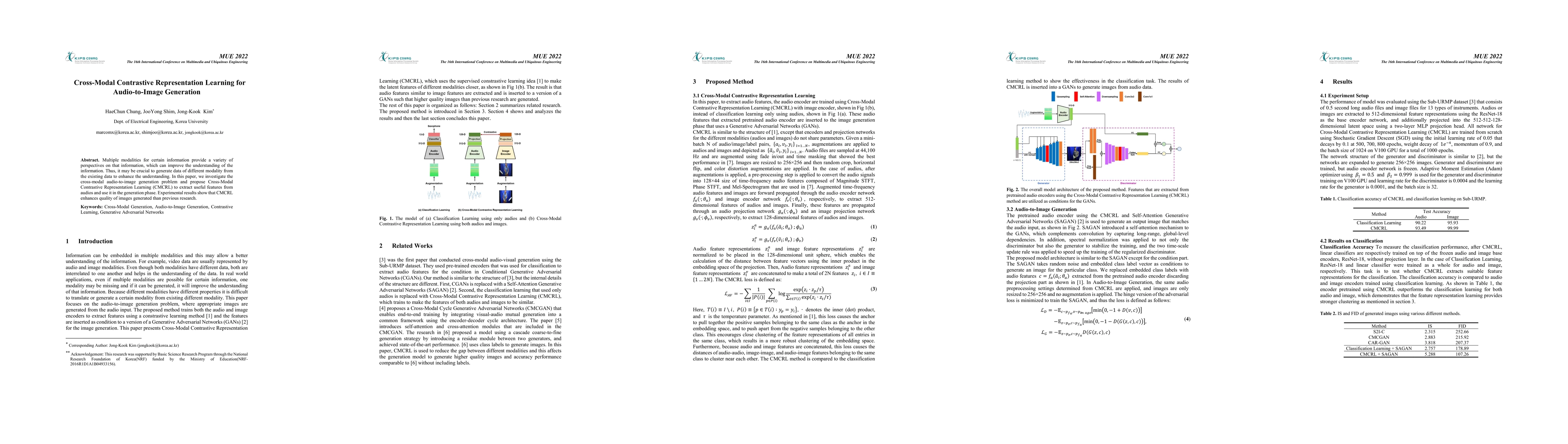 Thumbnail for Cross-Modal Contrastive Representation Learning for Audio-to-Image
  Generation