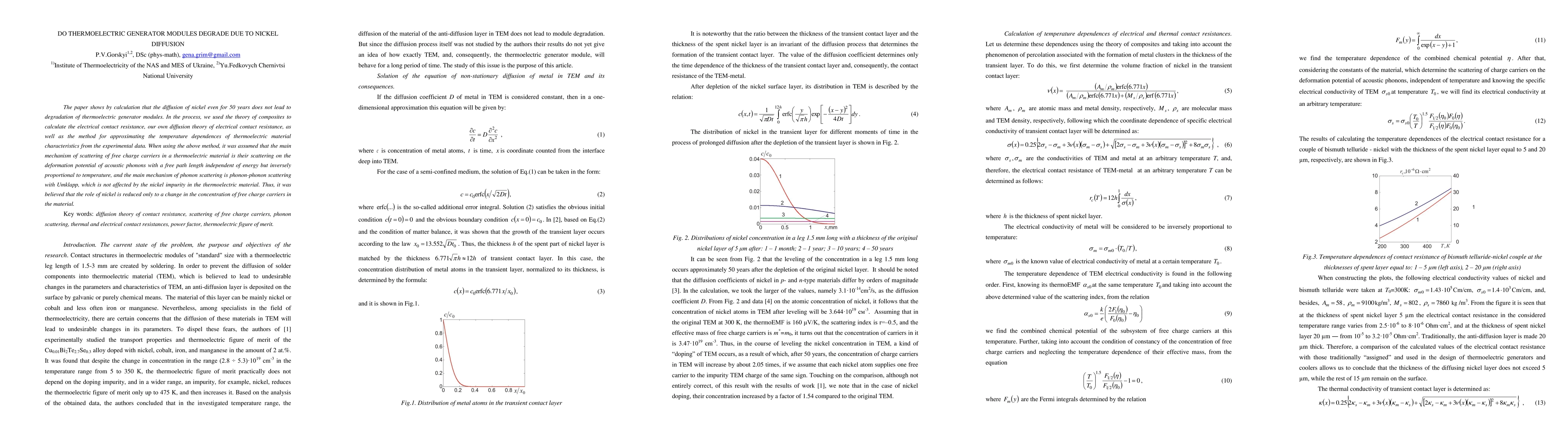 Thumbnail for Do thermoelectric generator modules degrade due to nickel diffusion