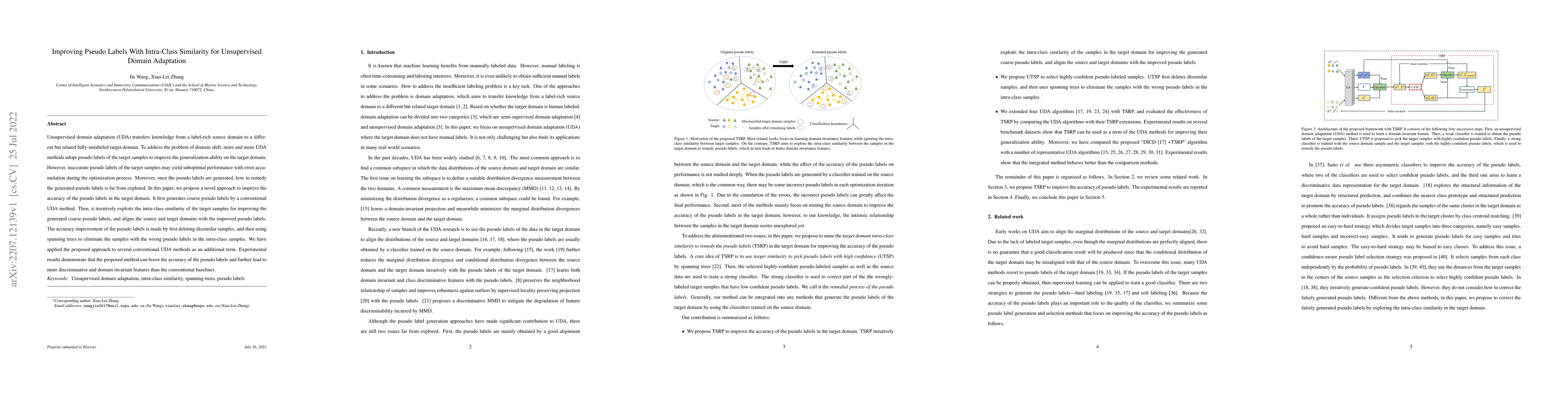 Thumbnail for Improving Pseudo Labels With Intra-Class Similarity for Unsupervised
  Domain Adaptation