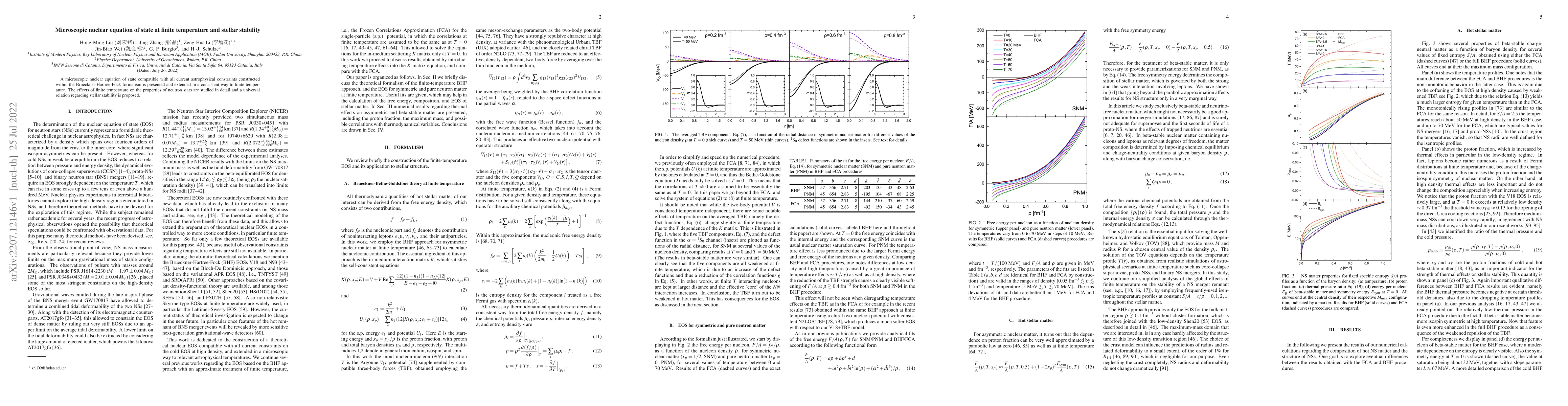 Thumbnail for Microscopic nuclear equation of state at finite temperature and stellar
  stability