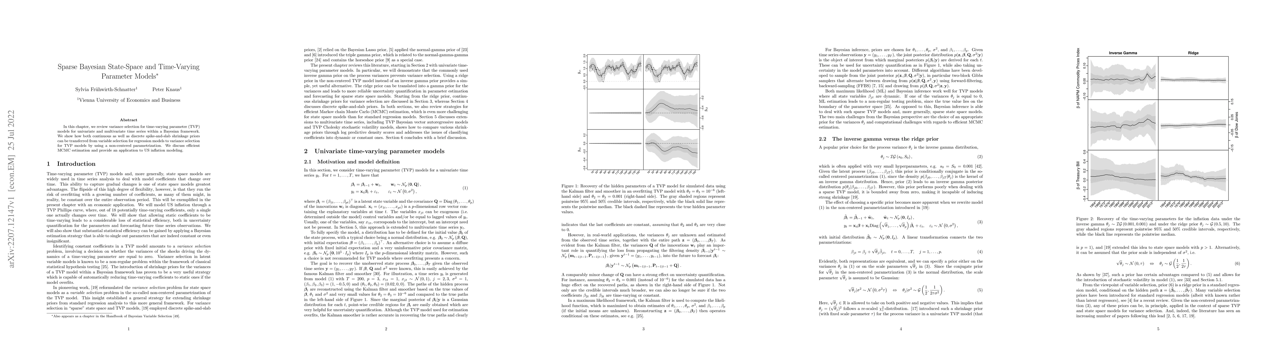 Thumbnail for Sparse Bayesian State-Space and Time-Varying Parameter Models