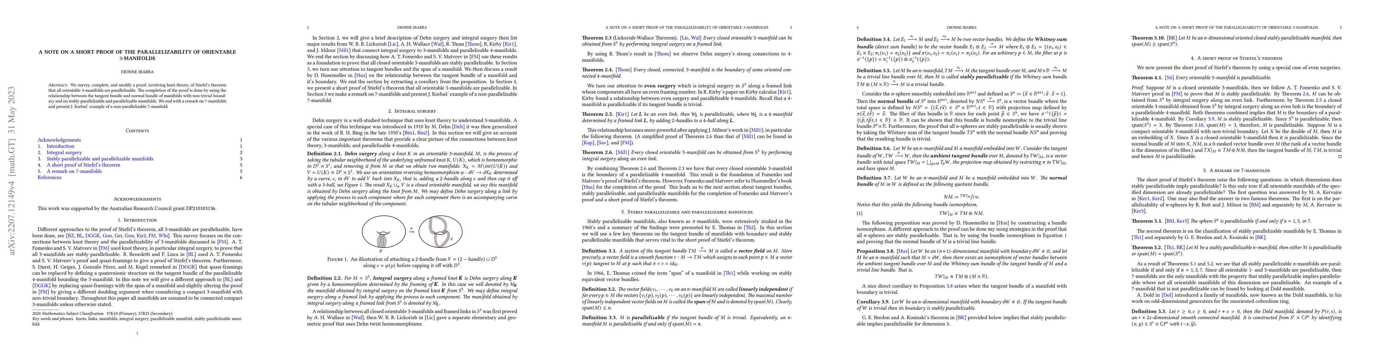 Thumbnail for A note on a short proof of the parallelizability of orientable
  $3$-manifolds