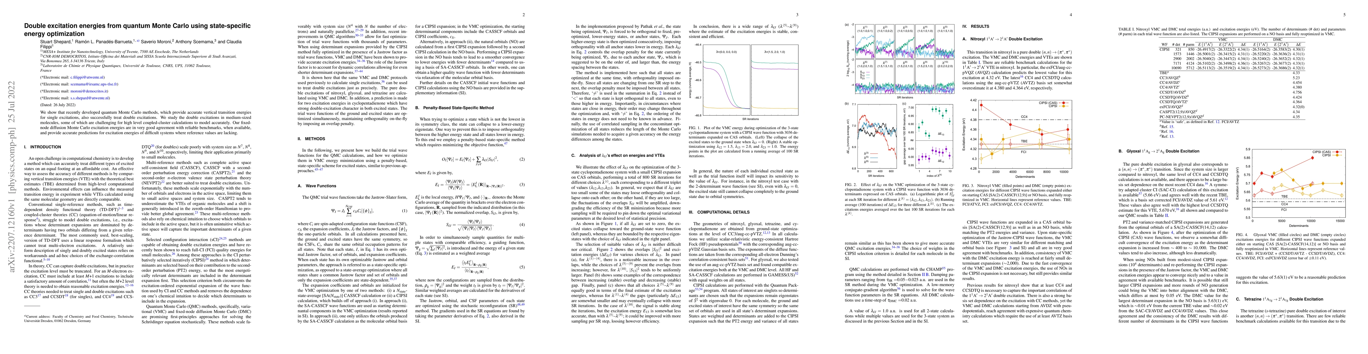 Thumbnail for Double excitation energies from quantum Monte Carlo using state-specific
  energy optimization