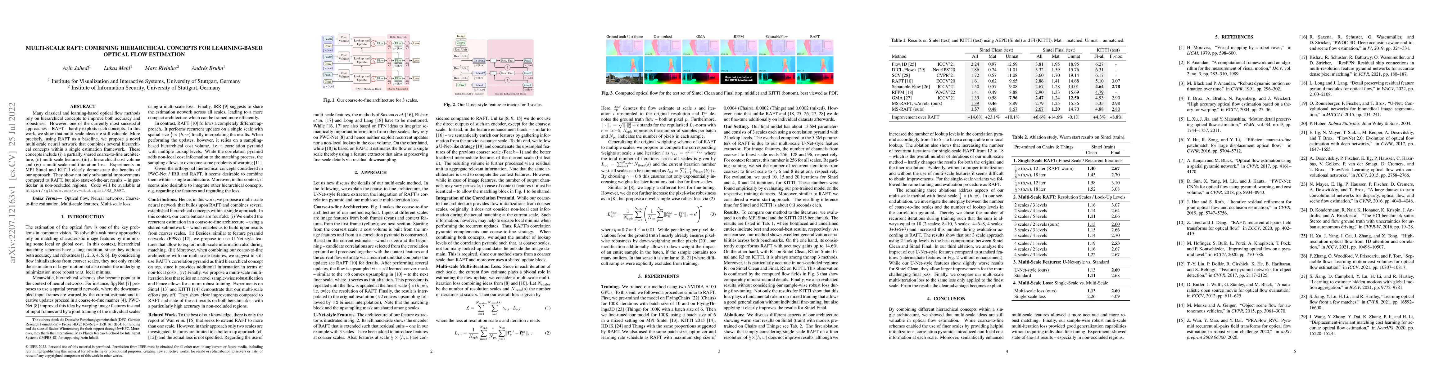 Thumbnail for Multi-Scale RAFT: Combining Hierarchical Concepts for Learning-based
  Optical FLow Estimation