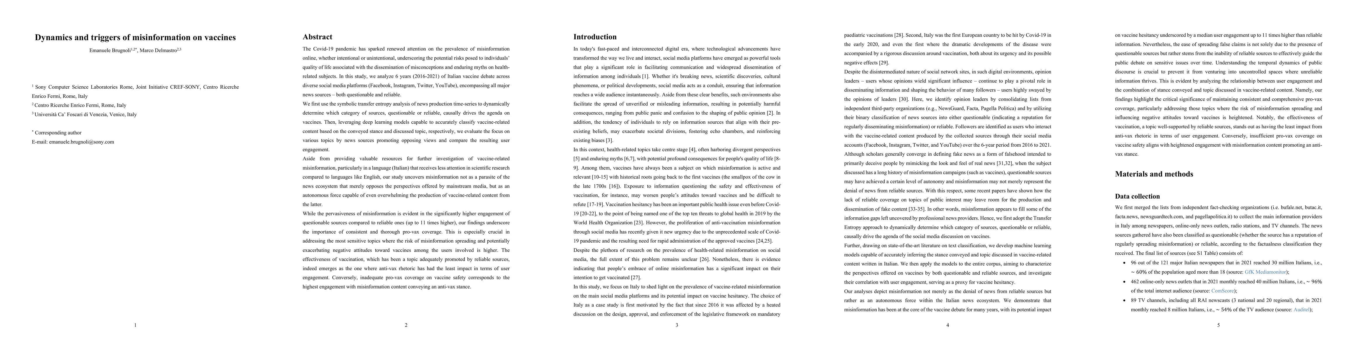 Thumbnail for Dynamics and triggers of misinformation on vaccines