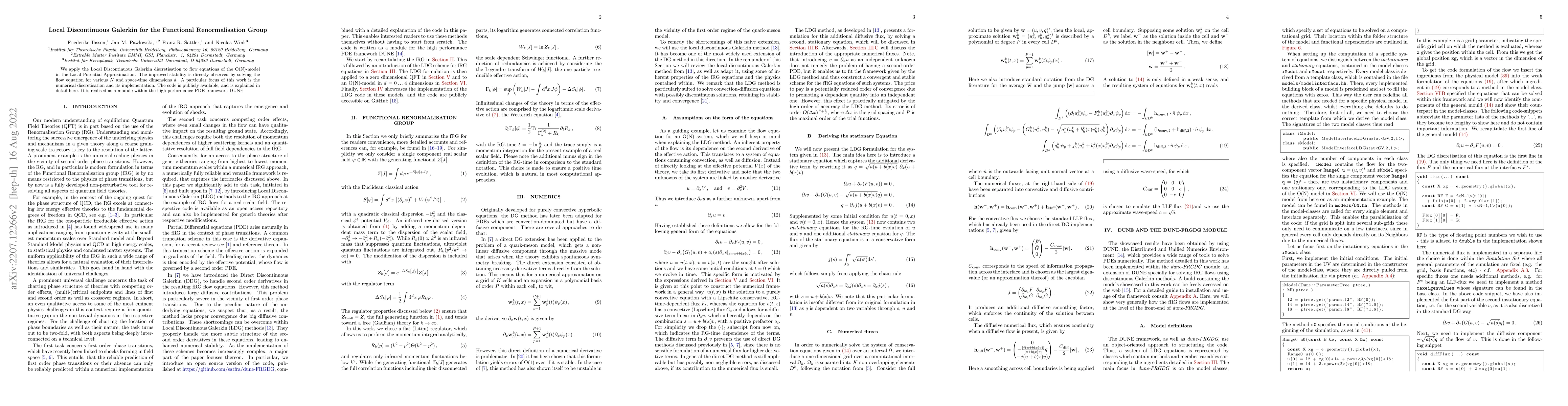 Thumbnail for Local Discontinuous Galerkin for the Functional Renormalisation Group