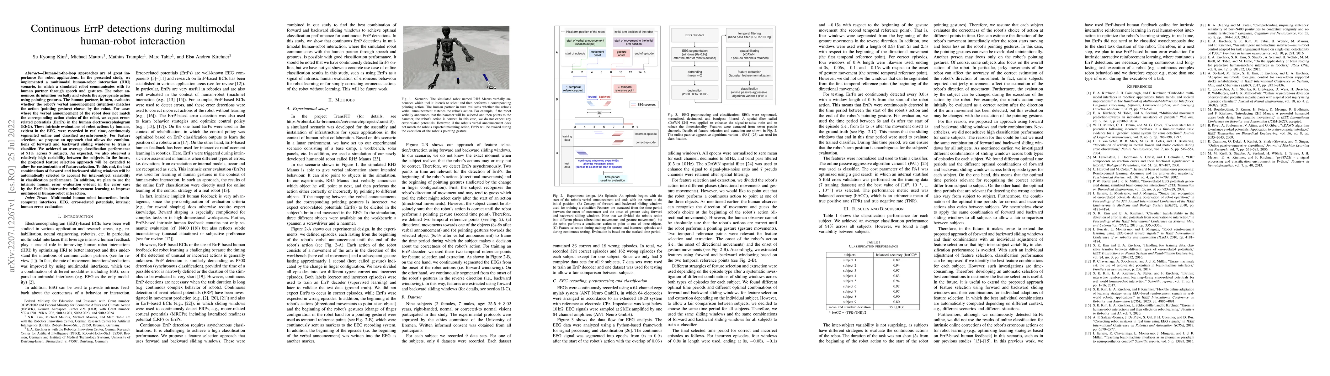 Thumbnail for Continuous ErrP detections during multimodal human-robot interaction