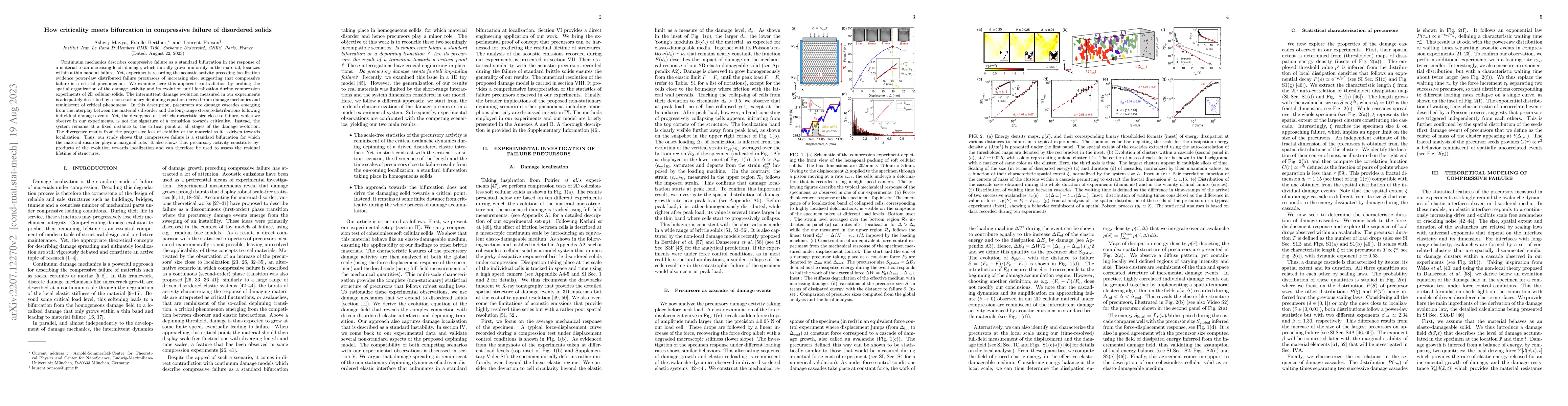 Thumbnail for How criticality meets bifurcation in compressive failure of disordered
  solids