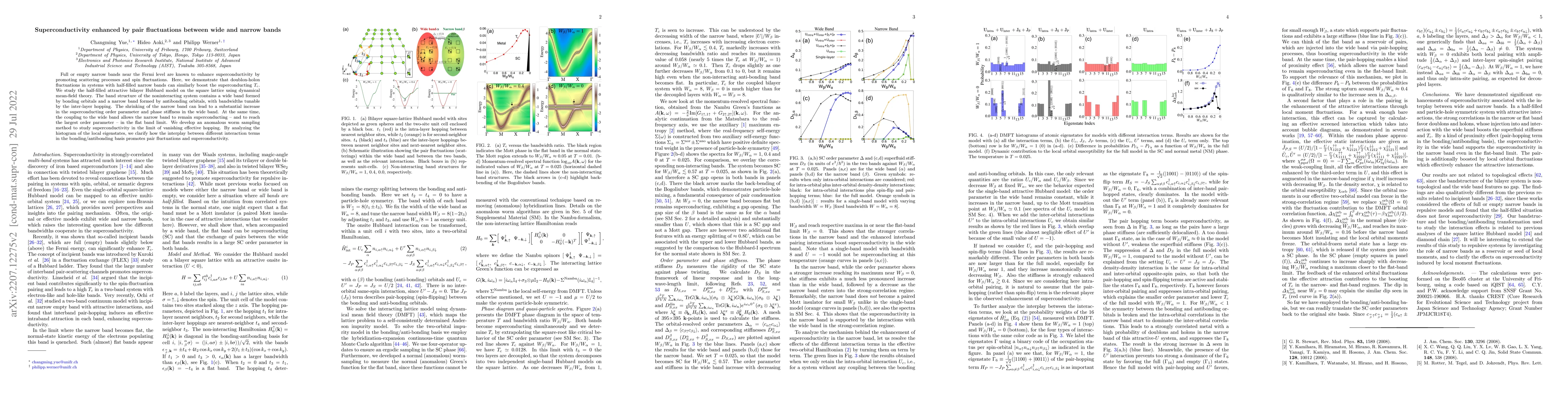 Thumbnail for Superconductivity enhanced by pair fluctuations between wide and narrow
  bands