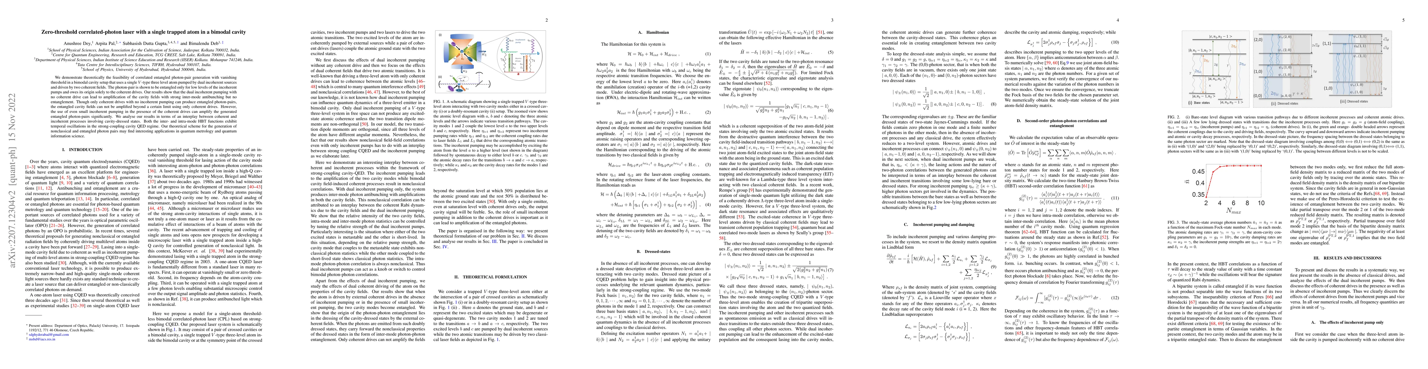 Thumbnail for Zero-threshold correlated-photon laser with a single trapped atom in a
  bimodal cavity
