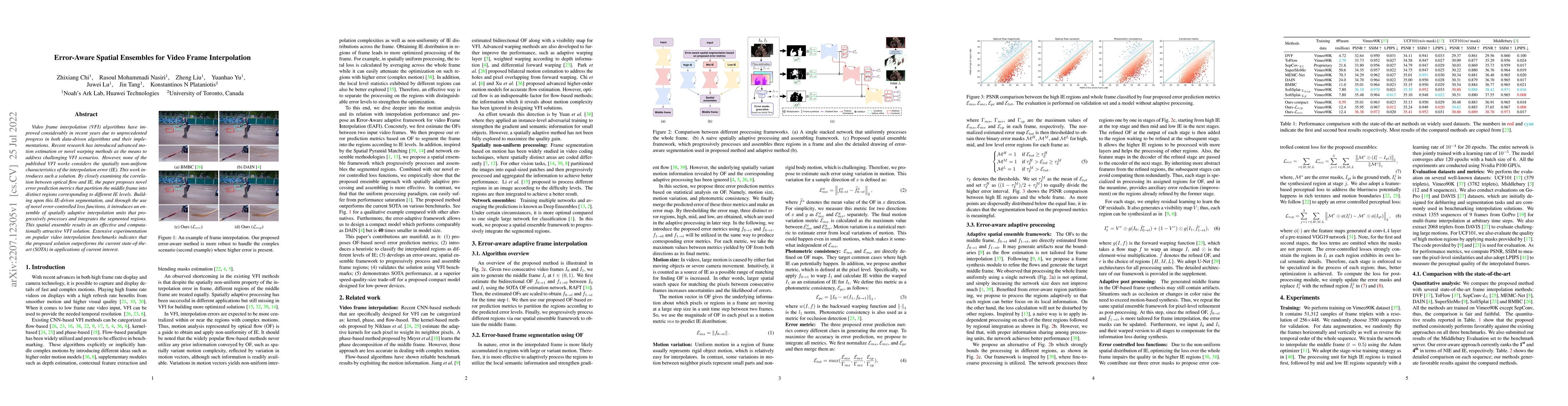 Thumbnail for Error-Aware Spatial Ensembles for Video Frame Interpolation